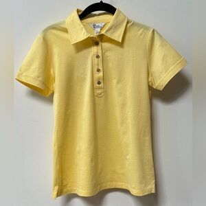 NWT Lilly Pulitzer Kimber Polo Shirt Womens Small‎ Lemon Sorbet Yellow